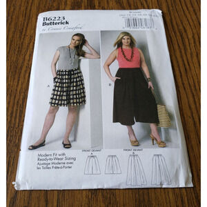 Butterick B6223 Misses Pleated Tucked Culottes Sizes XS-XL Connie Crawford 2015